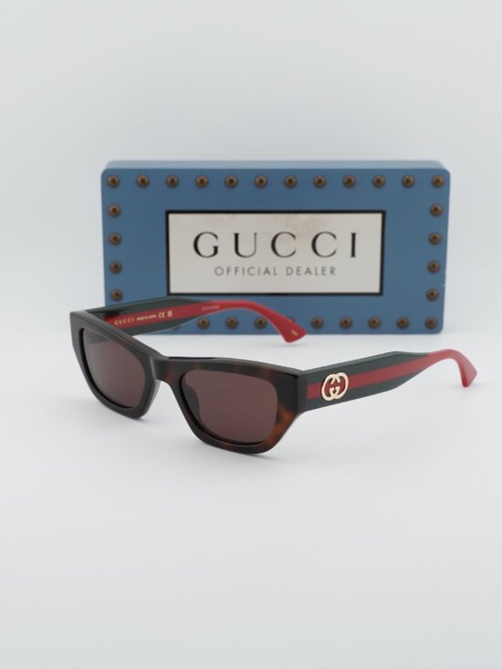 Gucci GG2116S 002  Cat Eye Sunglasses – Havana / Brown main image 10